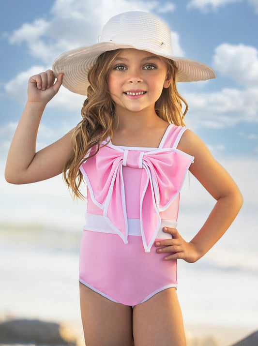 Pink Bow One Piece Swimsuit
