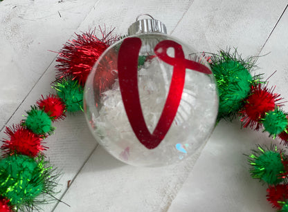 Letter glass ornament