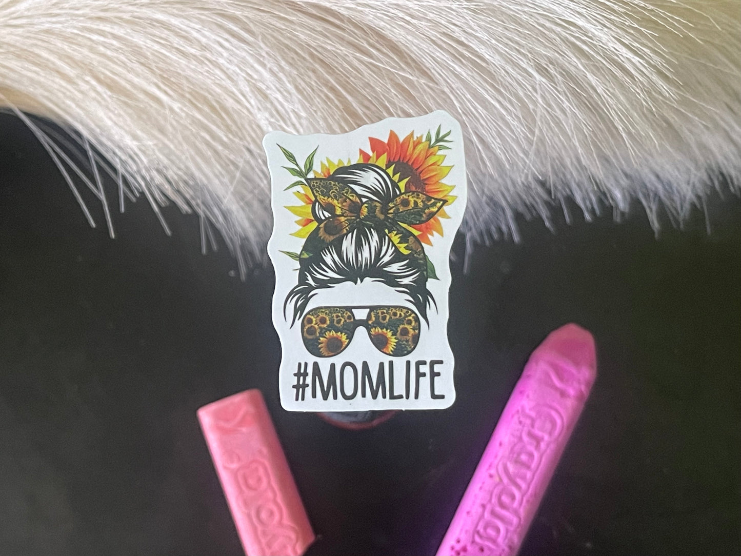 #MOMLife mom head sticker