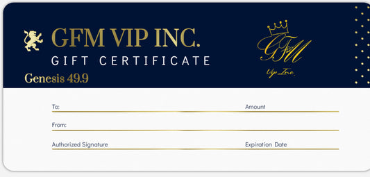 Gold lion gift certificate