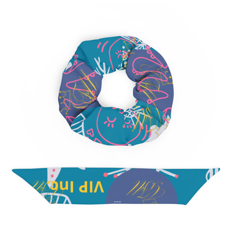 ocean theme Recycled Scrunchie