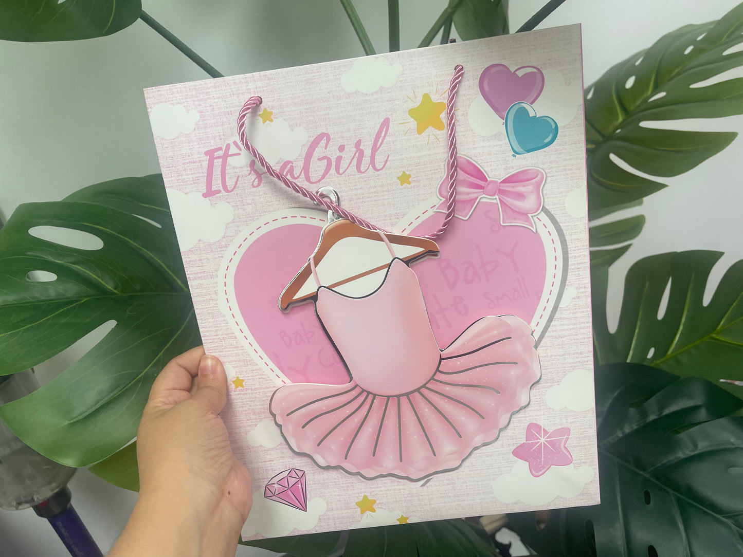 It’s a girl ballerina dress gift bag