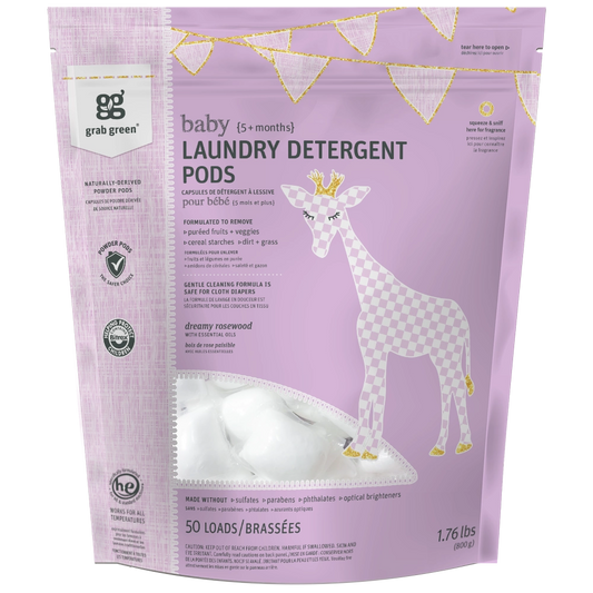 Baby Laundry Detergent Pods, Rosewood, 50 Loads