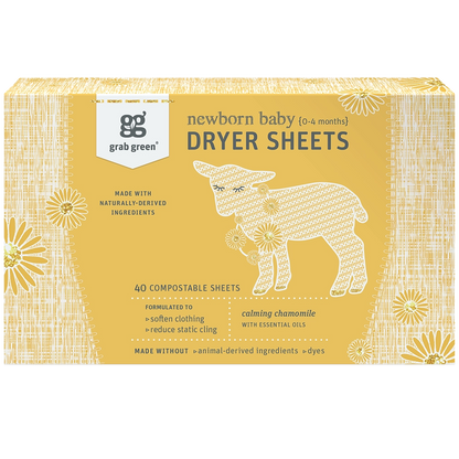 Newborn Baby Dryer Sheets, Chamomile, 40 Sheets