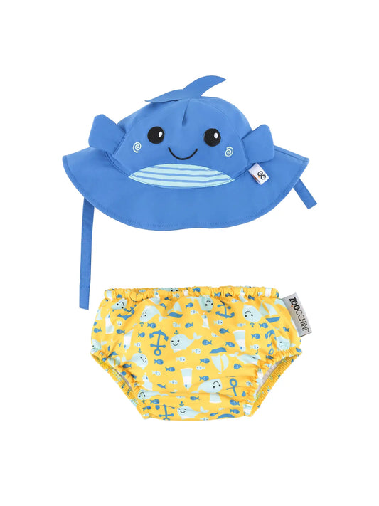 Baby Swim Diaper & Sun Hat Set - Willy the Whale