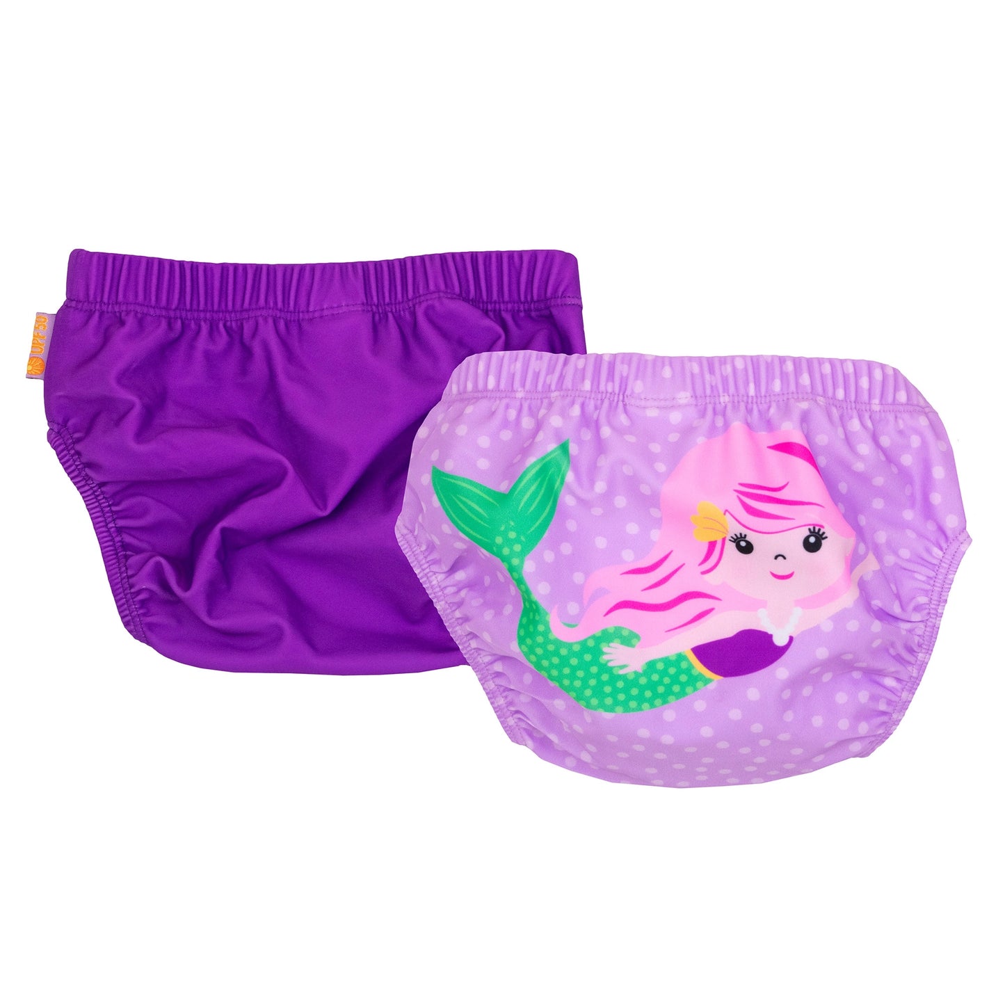 Knit Swim Diaper 2 Pc Set - Mermaid