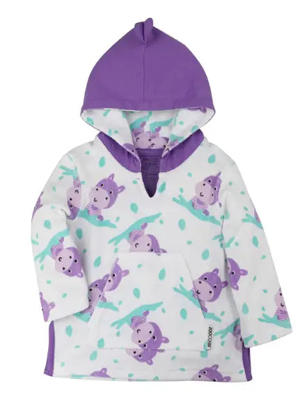 UPF50+ Baby Terry Swim Coverup Harper the Hippo