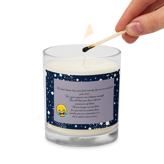 sympathy cry Glass jar soy wax candle