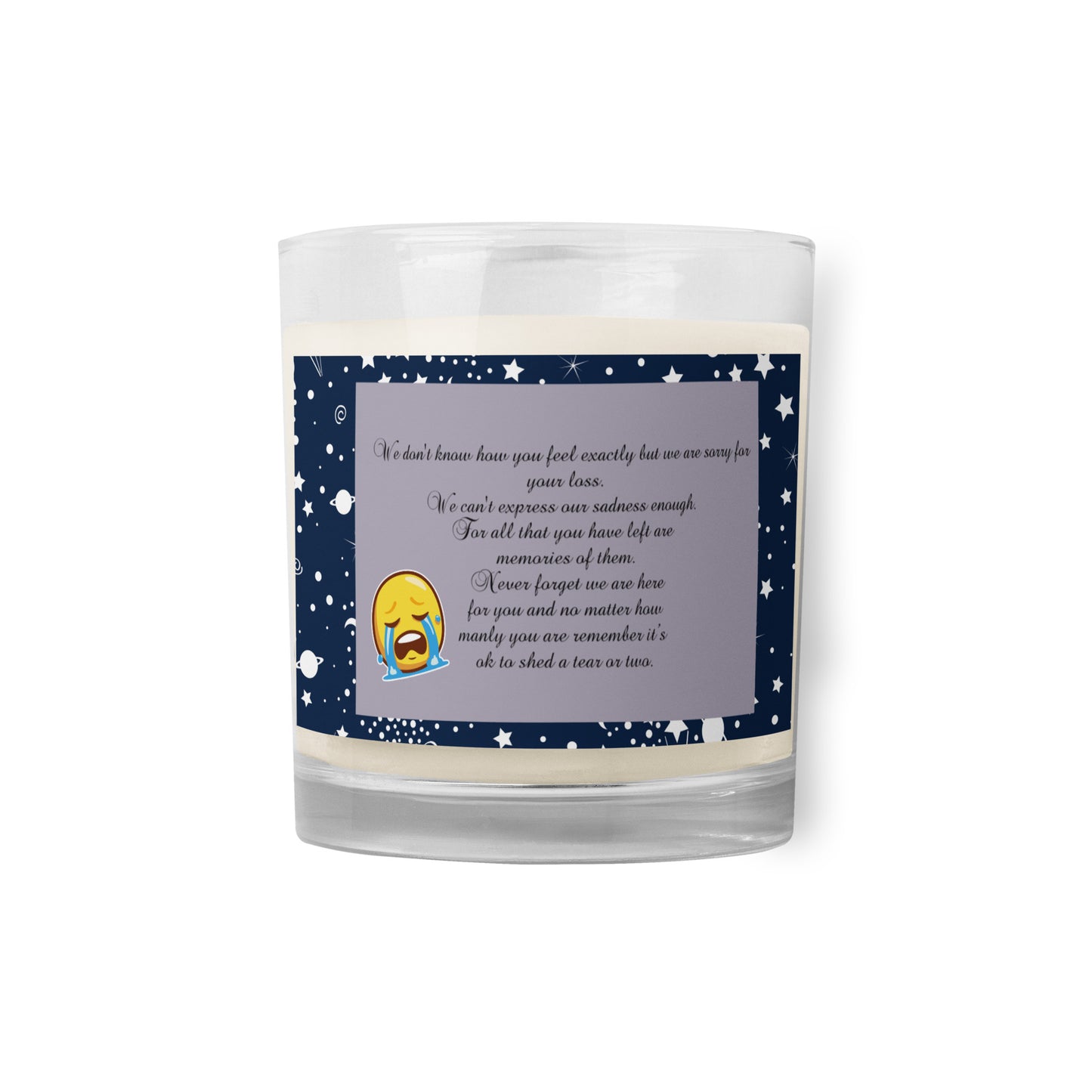 sympathy cry Glass jar soy wax candle