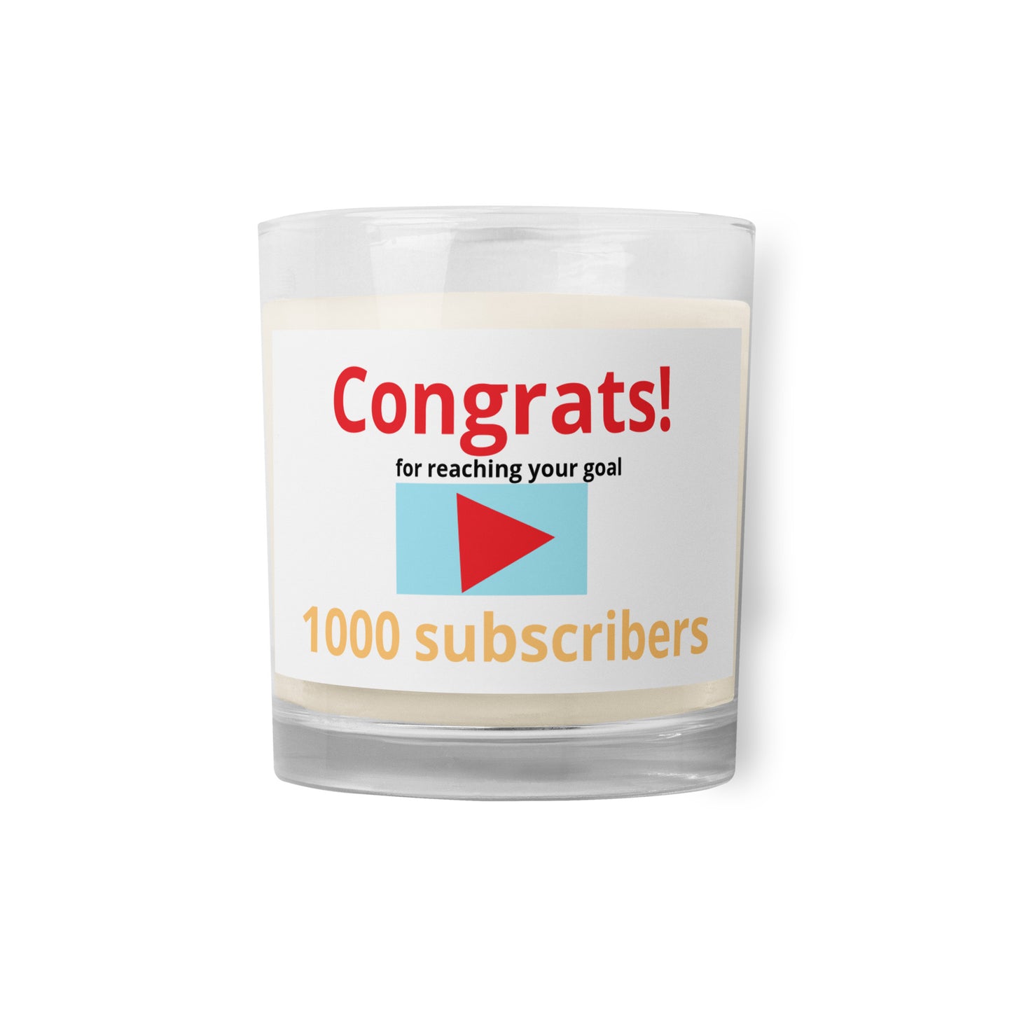 1000 subscribers on YouTube Glass jar soy wax candle