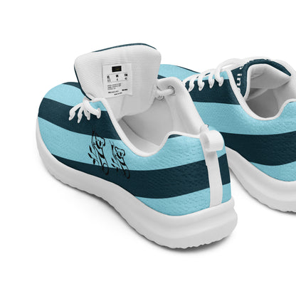 Men’s koala blue striped athletic shoes