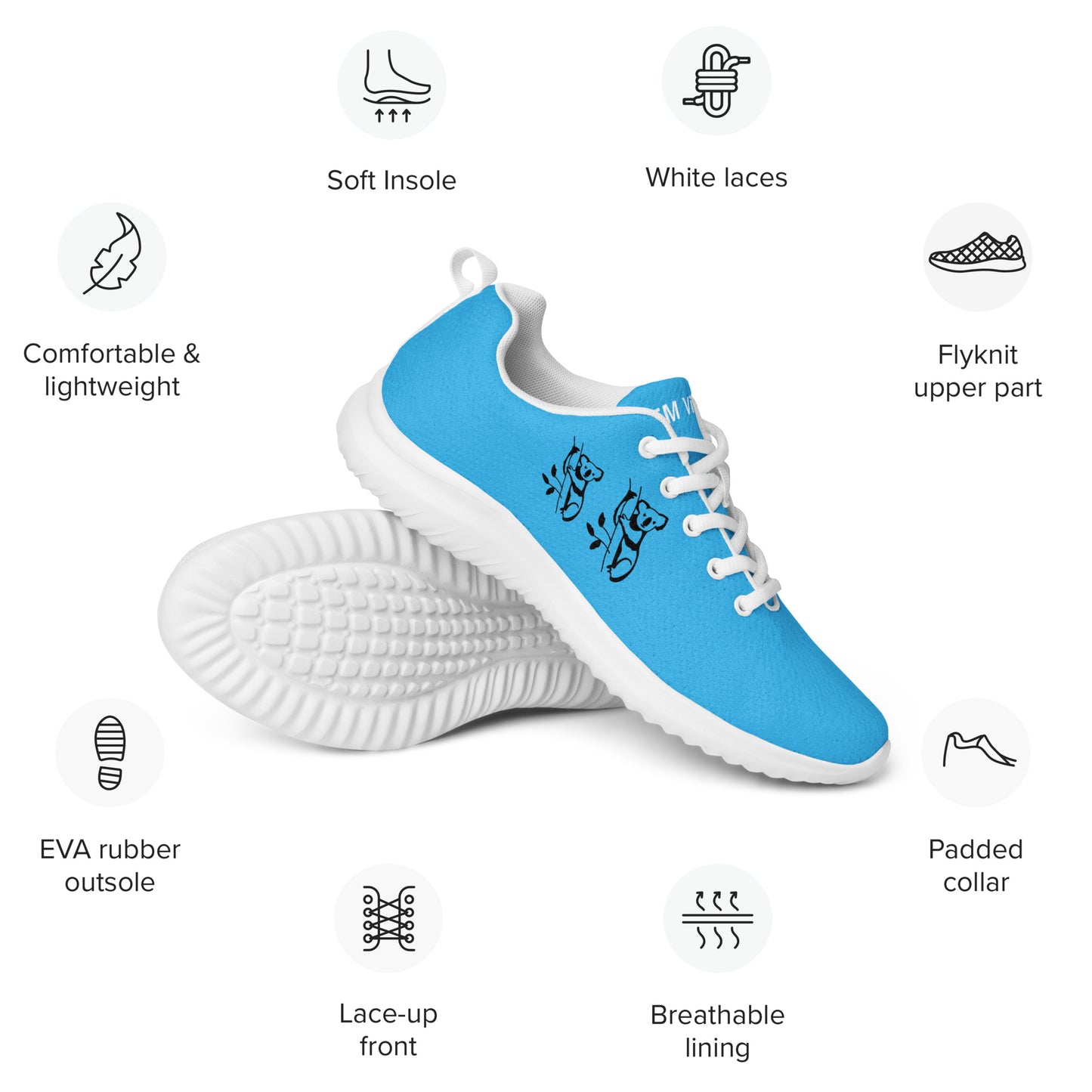 Men’s koala blue athletic shoes