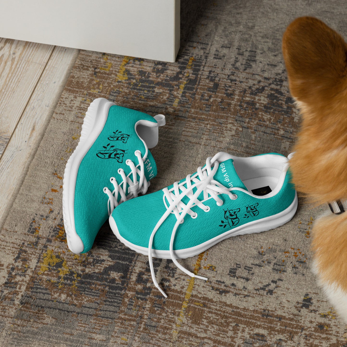 Men’s koala turquoise athletic shoes