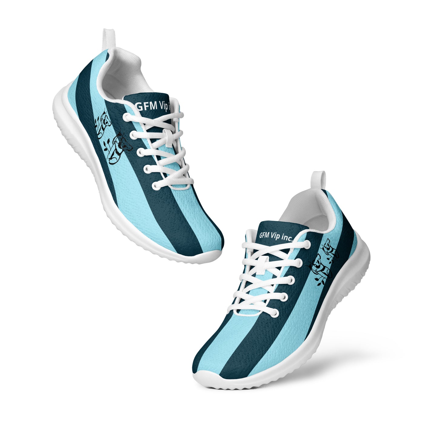 Men’s koala blue striped athletic shoes