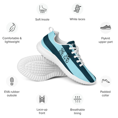 Men’s koala blue striped athletic shoes